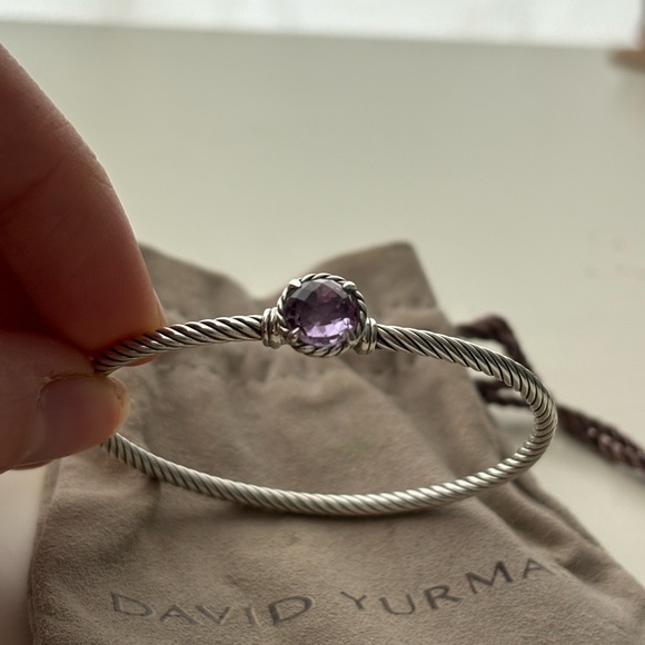 David Yurman Petite Chatelaine Bracelet, Sterling Silver -Amethyst,  3mm - Picture 6 of 6